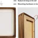 Handcrafted Natural Wood Picture Frame with Mat for Wall and Tabletop display (Walnut, 4x4 matted to 3x3)
