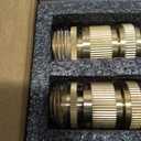HQMPC Garden Hose Quick Connect Solid Brass Quick Connector Garden Hose Fitting Water Hose Connectors 3/4 inch GHT (2SETS)