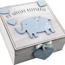 Baby Boy Wooden Memories Keepsake Box Vintage Style