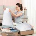 Woanger 40 Pcs Dust Bags for Handbags Drawstring Dust Proof Purse Storage Bags, 2 Size Non Woven Breathable Fabric Shoes Pouch for Purse Backpack Boots Cloth Storage Travel Package Organizer, White