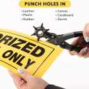 General Tools Leather Hole Punch Tool - 6 Multi-Hole Sizes for Leather, Rubber, & Plastic - Hobbies & Crafts 8.5 inches