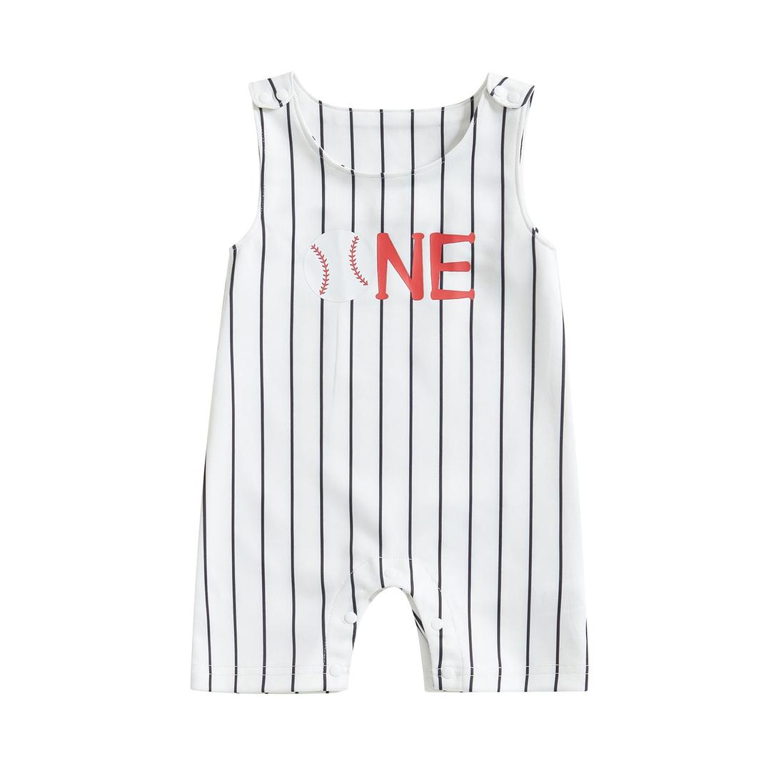 Ayalinggo Toddler Boy Easter Outfit Bunny Carrot Embroidery Jumpsuit Sleeveless Overall Spring Palysuit Easter Clothes 0-3 Y (White Stripe One, 12-18 Months)
