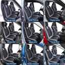 OASIS AUTO Car Seat Covers Front Seats, Sporty Honeycomb Waterproof Faux Leather Protectors, Universal Fit for SUV, Sedan, Truck Interior Accessories (OS-004 Black&Gray)