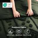 Bedsure Boho Tufted Green Comforter King Size, GentleSoft 3 Pieces Boho Farmhouse-Style Decor Bedding, Exquisite Bedding for All Seasons, 1 Bed Comforter, 2 Pillow Shams, 104x90 Inches