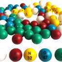 Yuanhe 3/5 Inch Bingo Balls for Standard Cages and Bingo Boards, Easy Read, 75 Count, Perfect for Parties,Bingo Nights, Raffles,Lost Bingo Ball Replacements