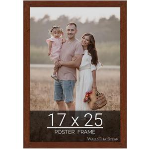 17x25 Dark Walnut Rustic Pine Picture Frame for Puzzles Posters Photos or Artwork