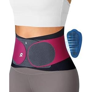 Fitomo 0.5mm Ultra Thin Back Brace with 3D Lumbar Pad, Seamless Yoga Fabric, Lightweight Back Brace for Lower Back Pain Women Men, Sciatica, Posture, Back Support Brace for Wearing Under Clothes
 L