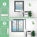 Dual Hose Portable Air Conditioner Window Seal Kit, 5.9" Diameter Adjustable Window Vent Kit with Foam Seal Strip for Sliding and Hung Windows
