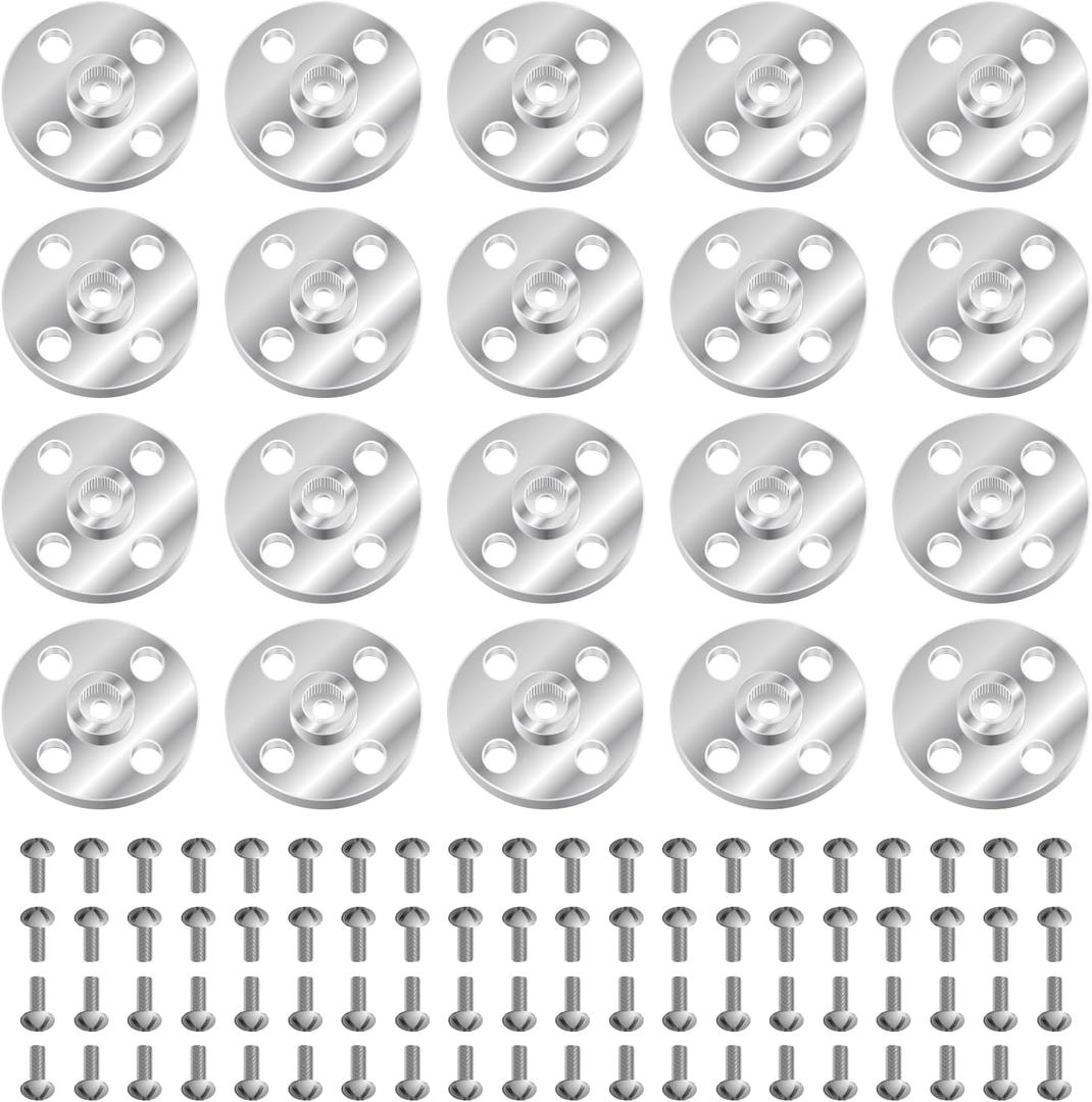 20Pcs Servo Horn Metal Aluminum 25T Silvery Servo Disc for Robot Mechanical Claw Rc Car Helicopter Mg945 Mg995 Mg996