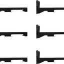 Black Wall Mount Brackets for Curtain Track, Bendable Curtains Tracks Walls Mounting Hardware (6 PCS)