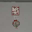 Christmas Tree Ornament Metal Silver Hanging Rotatable Design Charm Holiday Decorative Pendant Gift Keepsake (2025 Deer)