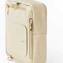 nola Diaper Bag Backpack or Crossbody Baby Bag with Organized Storage (Pearl)