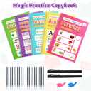 Elover Magic Grooved Writing Practice for Kid-Grooved Handwriting Practice for Kid 5-7 8-10- Magic Copybooks for KidsAges 3-5 Toys for Ages 5-7 Preschool Learning Activities (5 Book) (9.83* 6.96 INCH)