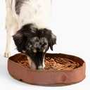 Reggie Snuffle Mat for Dogs, for Calming Support, Reducing Speed Eating, and Mental Stimulation, Durable & Easy to Clean Sniff Mat for Dogs, 20" Large Diameter, Dog Enrichment Toys, Bark Brown