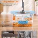 SONGMICS Spin Mop and Bucket Set, Separate Dirty and Clean Water, 2L