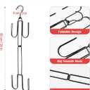 5 x Hat Organizer for Closet, Collapsible Metal Cap Rack with 360 Rotating Hooks, Space Saving Hat Hanger Holds 40+ Baseball Caps Holder for Wall, Door or Closet Display