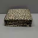 Martex Elegance 4-Piece Satin Sheets Set - King Size, Luxury Hotel Quality, Leopard Print, Silky Soft & Smooth, Brown