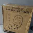 Hat Box for Cowboy Travel Extra Large, Waterproof Hard Hat Travel Case Storage Can for Fedora Panama Tweed Cap Hat Holder Organizer Carrier with Adjustable Carry Strap, Mens Western Gift, Large Black, 18.8 x 16.8 x 7.5 inches