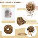 4 Pcs Messy Hair Bun Hairpiece Fake Hair Bun Messy Bun Scrunchie Hair Pieces for Updos Bun Wig Hair Extensions Pieces for Women