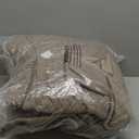 WDCOZY Velvet Queen Size Quilt Set - Beige Striped Soft Lightweight Bedspread, Tan Neutral Ribbed Farmhouse Country Rustic Coverlet, Taupe Camel Modern Bedding Kakhi Warm Thin Comforter, 3 Pieces (Full/Queen (90"x90"))