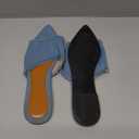 Verdusa Women's Pointed Toe Denim Sandals Open Toes Slip On Mules, Size 41
