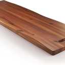 36" Large Acacia Wood Charcuterie Board with Handles - Extra Long Wooden Serving Cheese Boards - Rectangular Serving Platter for Meat Steak, Cracker Appetizers, Fruit Decorative Display Party