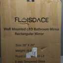 20x28 Inch LED Bathroom Mirror with Black Frame, Backlit and Front Lighted Bathroom Mirrors for Wall, Anti-Fog, Dimmable, Memory, Shatterproof, LED Vanity Mirror for Bathroom