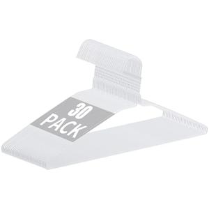 30 Pack Metal Wire Hanger, 18-inch Clothes Hangers in Bulk, Wire Hangers for Clothes, Metal Coat Hangers for Standard Size Shirts, Suits, Pants, Skirts, Coats, Ultra Thin Space Saving White