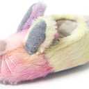 Dearfoams Easter Basket Stuffers Gifts for Kids Family Matching Fuzzy Bunny Slippers (3-6)
