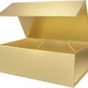 Gold Gift Box 12" x 6" x 4" with Magnetic Closure Lid Gifts Boxe for Presents,Bridesmaid Gifts Box,Cute Boxes,Birthday Gift box,Luxury for Gifts Packaging, Magnetic Gift Boxe for Wrapping Gifts (Gold)