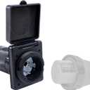 CAMPELIFY 50 AMP 125/250V RV Inlet 3 Prong Male Plug Shore Power Inlet-NEMA SS2-50P 50 Amp Replacement RV Power Inlet Plug Box,50 Amp Male End Connector with Twist-Lock Connection,Black