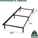 Zinus Michelle Compack 6-Leg Support Bed Frame, for Box Spring and Mattress Set, Twin, Black (AZ-SBF-07T)