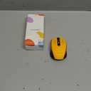FMOUSE Wireless Mouse (Bluetooth & 2.4GHz USB) with Forward/Backward Side Keys, Silent Click, Ergonomic Portable AA Battery Mice for Laptop/Mac/iPad - Office & Travel Use, Yellow & Black