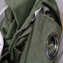 MIULEE Velvet Curtains Olive Green Elegant Grommet Curtains Thermal Insulated Soundproof Room Darkening Drapes for Classical Living Room Bedroom Decor 52 x 84 Inch Set of 2