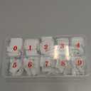 Full Cover Acrylic False Nail Tips, 500PCS Fake Nail Shape Artificial False Nails Tips 10 Sizes with Case for Nail Art Salons and Home DIY (White)