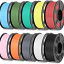 High Speed PLA 3D Printer Filament 10kg Bundle Matte PLA Filament 1.75mm for High Speed 50-600mm/s, Black+ White+ Gray+ Blue+ Orange+ Pink+ Red+ Green+ Olive Green+ Yellow