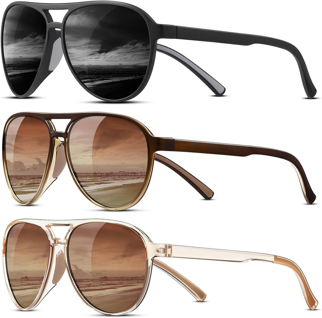 KUGUAOK Polarized Aviator Sunglasses for Women Men Sports Style UV400 Protection Running Sun Glasses Vintage Trendy Shades