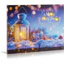 16 x 12 Inch Christmas Wall Canvas Art, Set Of 2