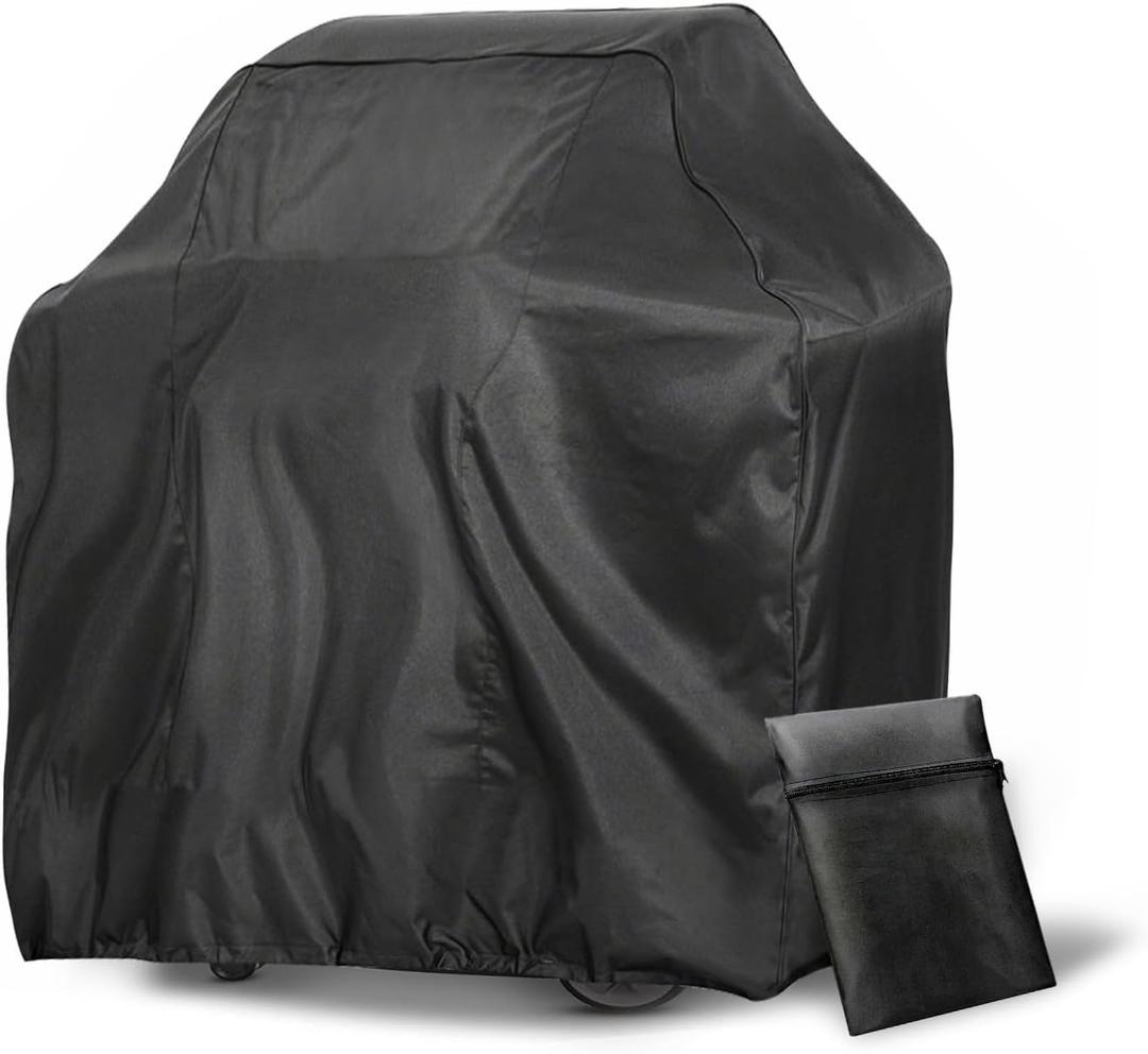 Outdoors 58 inch Grill Cover Waterproof Heavy Duty 210D Polyester BBQ Gas Grill Cover with Adjustable Hem Drawstring for Weber Char-Broil Monument Nexgrill