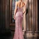 Women's Strapless Champagne Evening Gown Beaded Bodycon Maxi Dress for Prom Party Cocktail Wedding (Pink, XL)