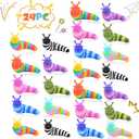 Cevioce Easter Basket Stuffers for Kids 24 PCS Fidget Toys Slug for Adults Anxiety Sensory Toys for Party Favors Toddler Age 3-4 ADHD Autism Toys for Anxiety Stress Easter Gifts for Boys Girls
