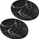 Soap Dish Bathroom Resin Marble Look Bar Soap Holder for Shower Soap Tray for Kitchen Sink 2 Pack(Marble Black)