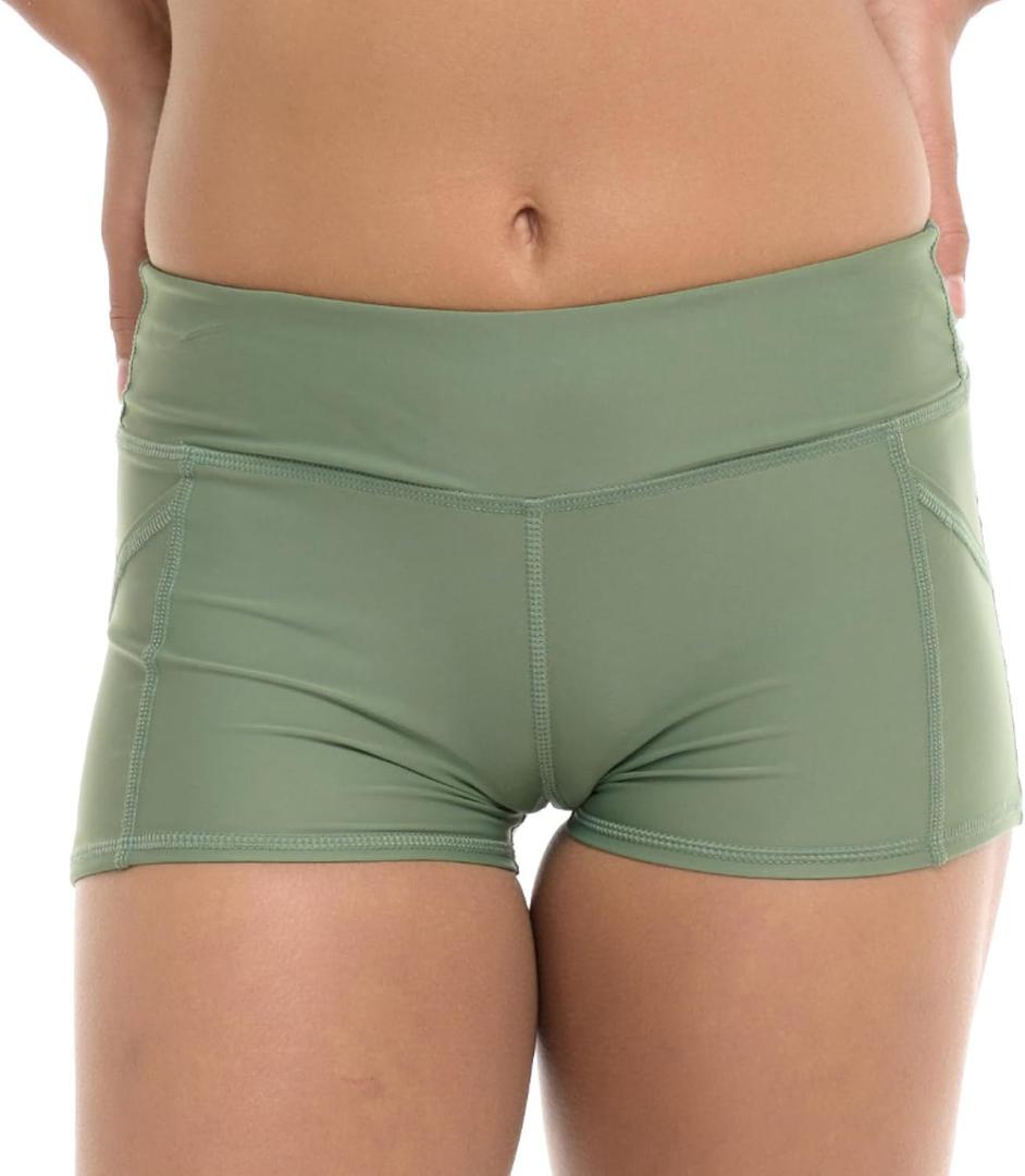 Body Glove Women's Standard Rider Elastic Waist Hybrid Swim Short with UPF 50+ (Medium)