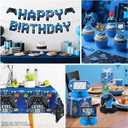 213 Pcs 10th Birthday Decorations for Boys Serve 25 Guests, Video Game 10 Years Old Party Decorations Level 10 Banner, Cake Topper, Plates and Napkins, Tableware Set, Tablecloth, Boys 10th Birthday