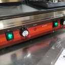 EGGKITPO Commercial Dual Panini Press with 2 Flat Plates Electric Panini Grill with Temperature Control and Handle 19.5" 9.4" Large Cast Iron Sandwich Maker for Kitchen Business 110V 3400W