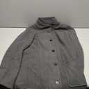 CHARTOU Women Winter Long Pea Coat Wool Blend Stand Collar Single Breast Thicken Blazer Jacket (Large, Grey)