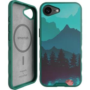 Smartish iPhone 17e/16e MagSafe Case - Gripmunk Magnetic Slim Case [Lightweight + Protective] Drop Tested Thin Grip Cover with Microfiber Lining for Apple iPhone 17e/16e - Moving Mountains