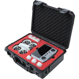 Travel Hard Case for DJI Neo Fly More Combo | Holds Up to 10 Batteries, Fits Drone, DJI RC 2 / RC-N2 Remote Controller, Charging Hub & Accessories | IP67 Waterproof, Shockproof, Dustproof