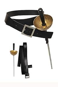 Cekalue Kids Cosplay Sword Adjustable Leather Holder Belt Medieval Pirate Cat in Boots Costume Accessory