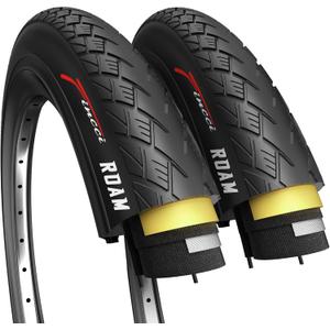 Fincci Pair 700x38c Foldable Bike Tires Roam, 40-622, with 1mm Antipuncture Protection  Ideal for Electric, Road, Mountain, MTB, and Hybrid Bikes (Pack of 2)
